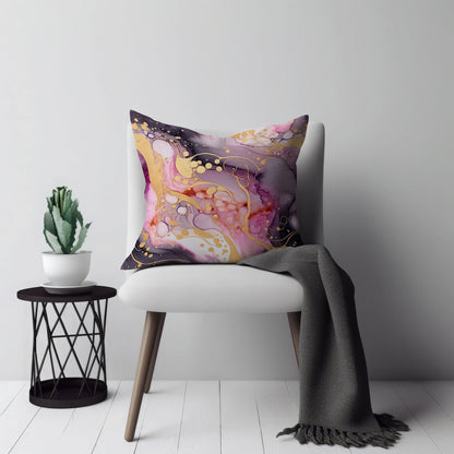 Bossanova Marble - Watercolor Square Pillow