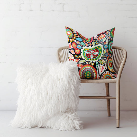 Pop Art Flower Bomb - Square Throw Pillow