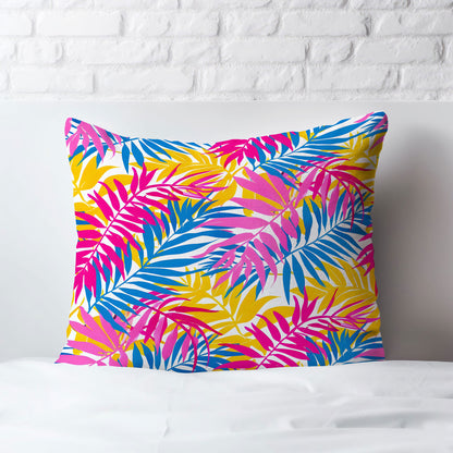 Summer Fiesta Leaf - Square Throw Pillow